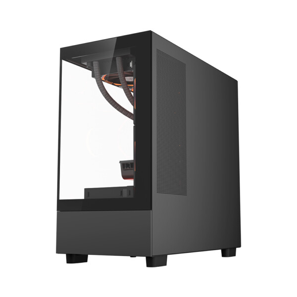 RESIGILAT: Carcasa 1stPLAYER® Gaming MI5-bk, fara ventilatoare, Micro-ATX, negru