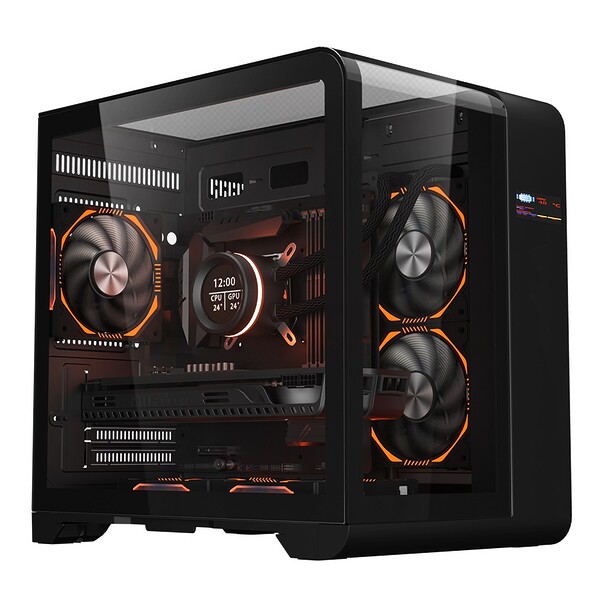 Sistem PC Gaming 1stPlayer® cu AMD Ryzen™ 7 7700 5.3 GHz, 32Mb cache, 32 GB DDR5, SSD 1 TB M.2, video GeForce® RTX™ 5060Ti 8 GB GDDR7 DLSS4, liquid cooling, WiFi, 77RT5B6TW, Windows 11 Pro