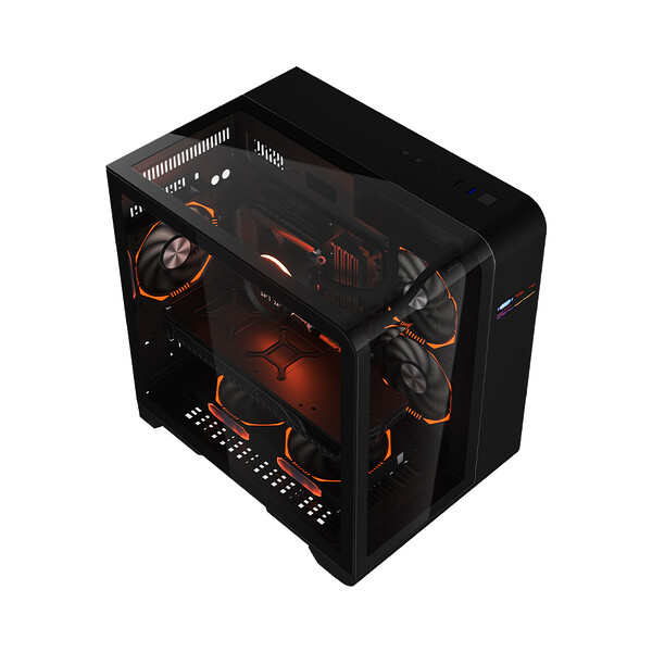 Sistem PC Gaming 1stPlayer® cu AMD Ryzen™ 7 7700 5.3 GHz, 32Mb cache, 32 GB DDR5, SSD 1 TB M.2, video GeForce® RTX™ 5060Ti 8 GB GDDR7 DLSS4, liquid cooling, WiFi, 77RT5B6TW, Windows 11 Pro