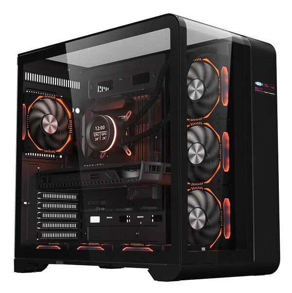 Sistem PC Gaming 1stPlayer® cu Intel® Core™ Ultra 9 285K Arrow Lake 5.7GHz, 32GB DDR5, SSD 1TB M.2, GeForce® RTX™ 5070Ti 16 GB GDDR7, WiFi, liquid cooling, U9RT7B7TW, Windows 11 Pro