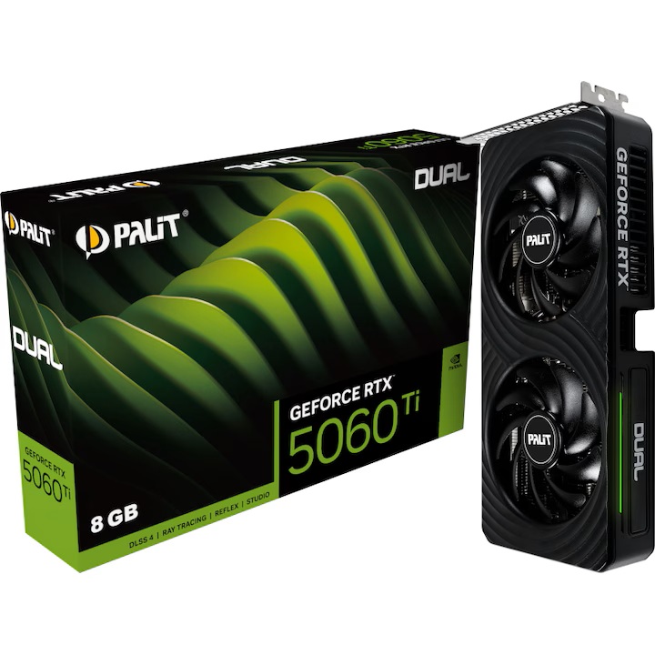 Placa video Palit GeForce RTX 5060 Ti Dual 8GB GDDR7 128-bit DLSS 4.0