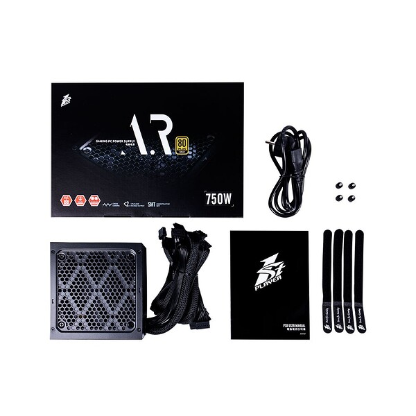 Sursa PC 1stPlayer® 750W, PS-750AR, 80 PLUS® Gold, PFC activ, negru