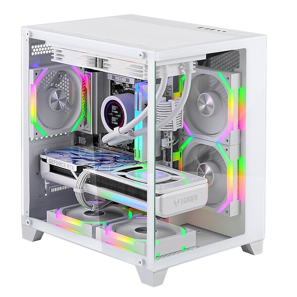 Sistem PC Gaming 1stPlayer® cu Intel® Core™ i5 14600KF Raptor Lake 5.3 GHz, 32GB DDR5, SSD 1TB M.2, placa video GeForce® RTX™ 5060Ti 8 GB GDDR7, WiFi, liquid cooling, BV5W56TW, Windows 11 Pro