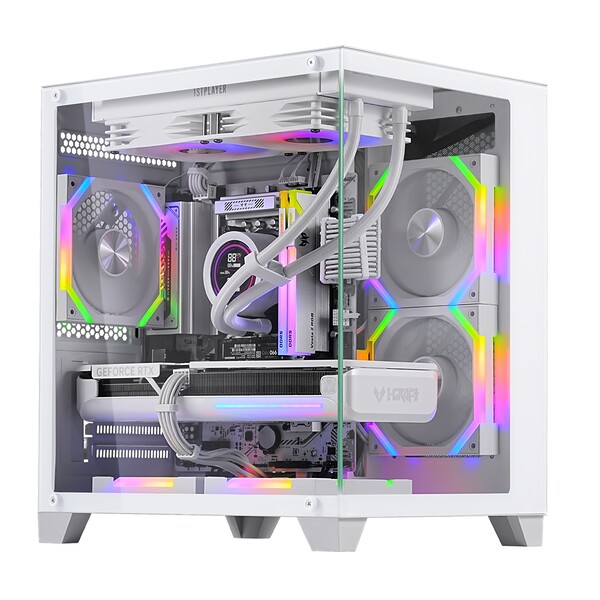 Sistem PC Gaming 1stPlayer® cu Intel® Core™ i5 14600KF Raptor Lake 5.3 GHz, 32GB DDR5, SSD 1TB M.2, placa video GeForce® RTX™ 5060Ti 8 GB GDDR7, WiFi, liquid cooling, BV5W56TW, Windows 11 Pro