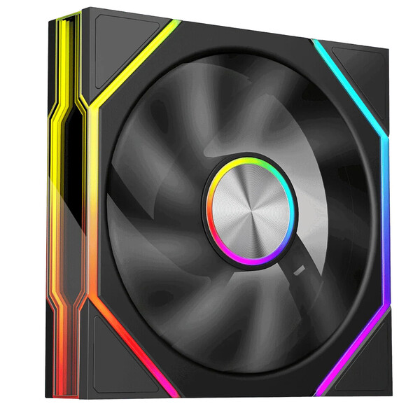 Ventilator 1stPlayer® aRGB FG7R-BK reverse, control turatie, 120x120x25 mm silent, rulment hydraulic, 3pin(ARGB)+4PIN(PWM), negru