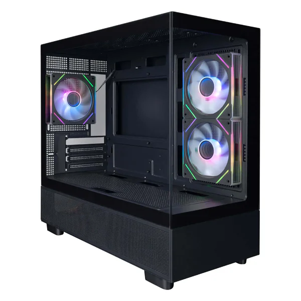 RESIGILAT: Carcasa 1stPLAYER® Gaming MI5-bk, fara ventilatoare, Micro-ATX, negru