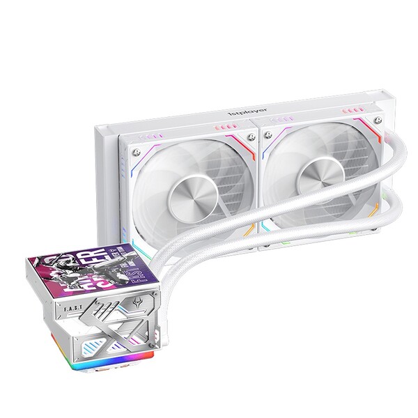 Cooler Procesor 1stPLAYER FT 240E-wh FAST aRGB, display personalizabil, compatibil AMD si Intel, alb