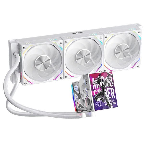 Cooler Procesor 1stPLAYER FT 360E-wh FAST aRGB, display personalizabil, compatibil AMD si Intel, alb