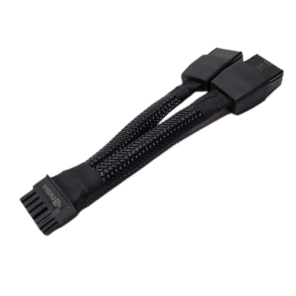 Cablu nVIDIA® Premium 12+4pin PCIe Gen 5 12VHPWR 600W la 2×8 pin, negru