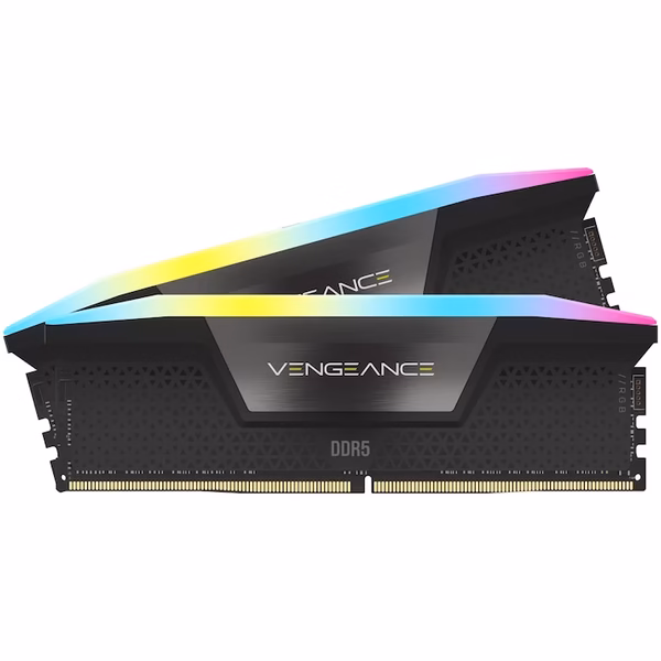 Memorie RAM CORSAIR Vengeance RGB Black, 32GB DDR5, 5200MHz, CL40