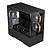Carcasa 1stPLAYER Gaming CV6-bk, 5 ventilatoare, aRGB, ATX, telecomanda, negru
