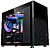 RESIGILAT: Carcasa 1stPLAYER Gaming MI6-bk, 4 ventilatoare aRGB, Micro-ATX, telecomanda, negru