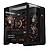 Carcasa 1stPLAYER Gaming RT5-bk, 5 ventilatoare aRGB plus PWM, display, Micro-ATX, telecomanda, negru